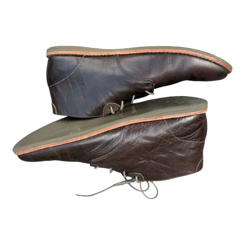 TIMBERLAND Revenia Leather Chukka Boots Mens 9.5 Dark Brown Lace Up Work Casual